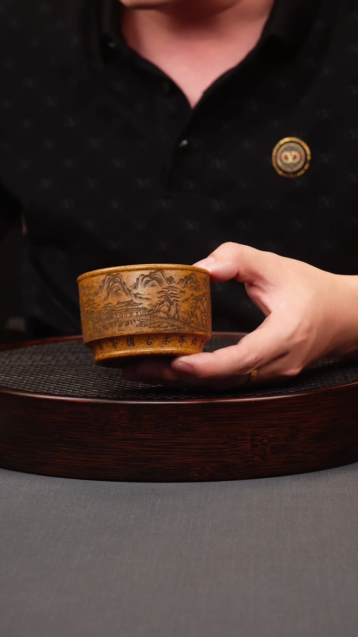 茶壶紫砂龙骨金砂柴烧山水主人杯