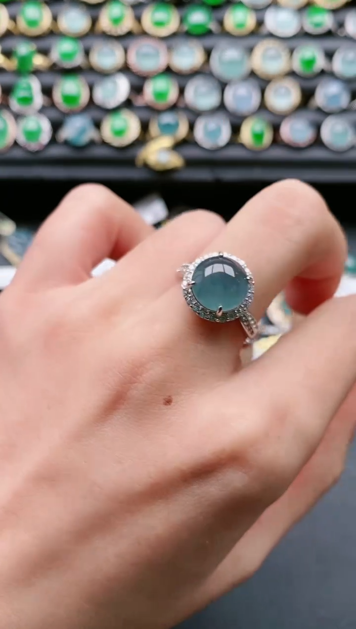 【闪购商品】翡翠戒指银S925镶嵌11111111