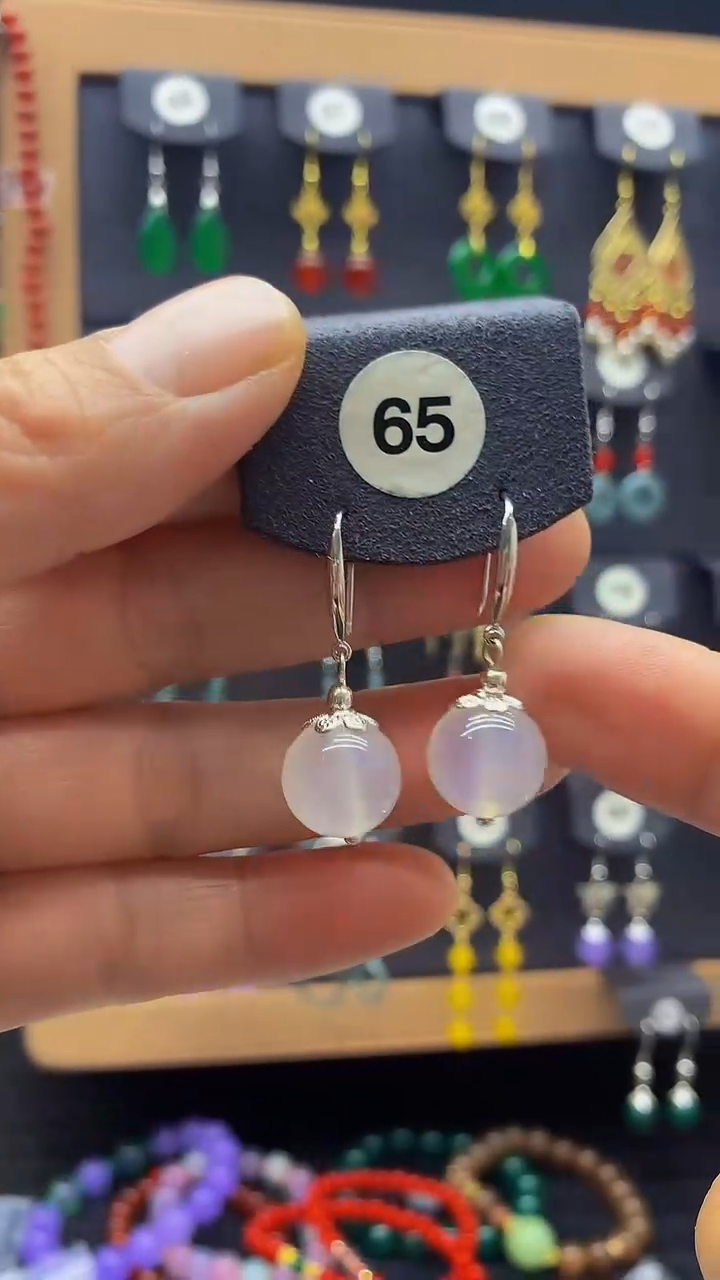 【闪购商品】玛瑙/玉髓耳坠银S925镶嵌耳坠