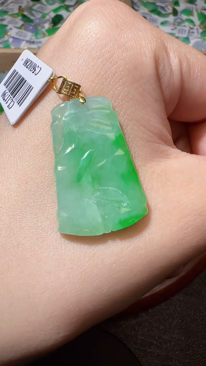 【闪购商品】翡翠颈饰18K金镶嵌我