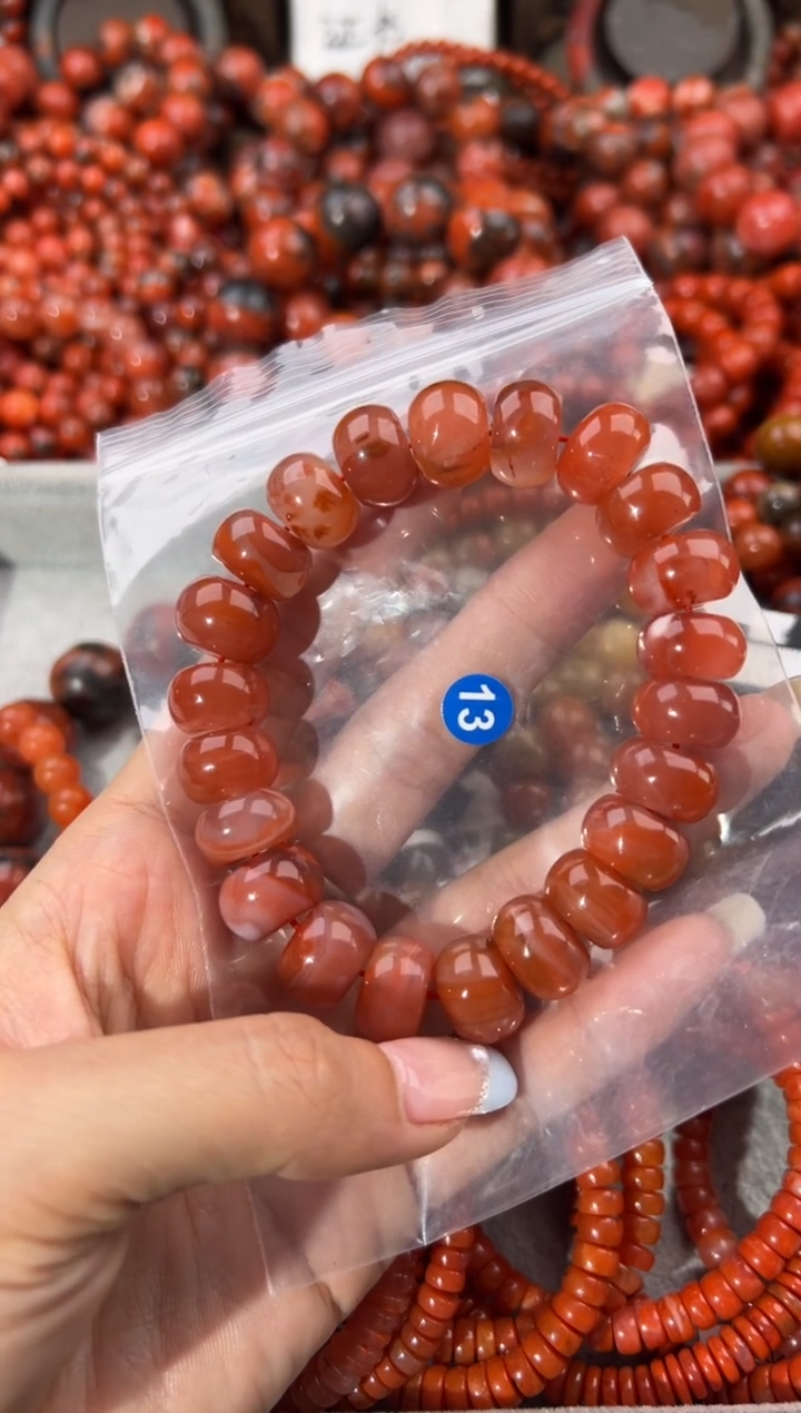 未镶嵌手串南红玛瑙14+