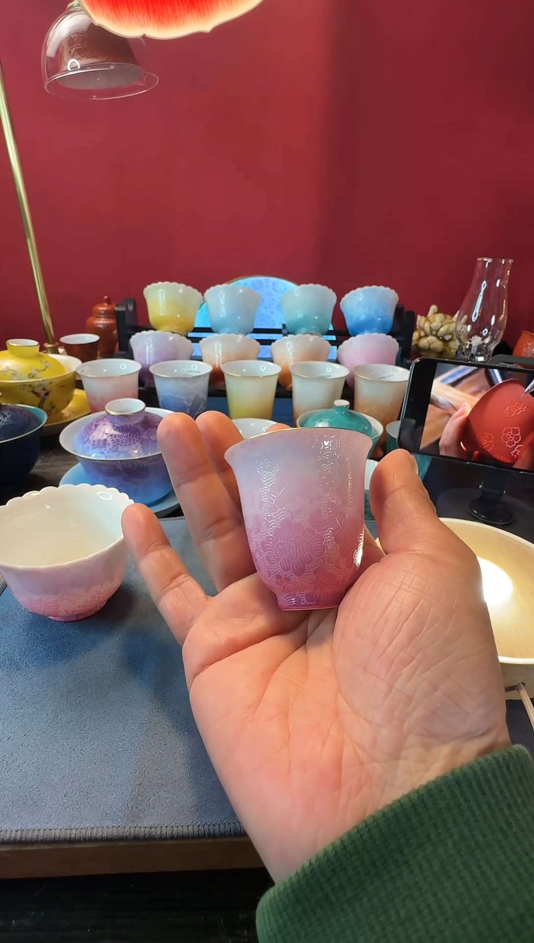 【闪购商品】景德镇手工扒花陶瓷茶具