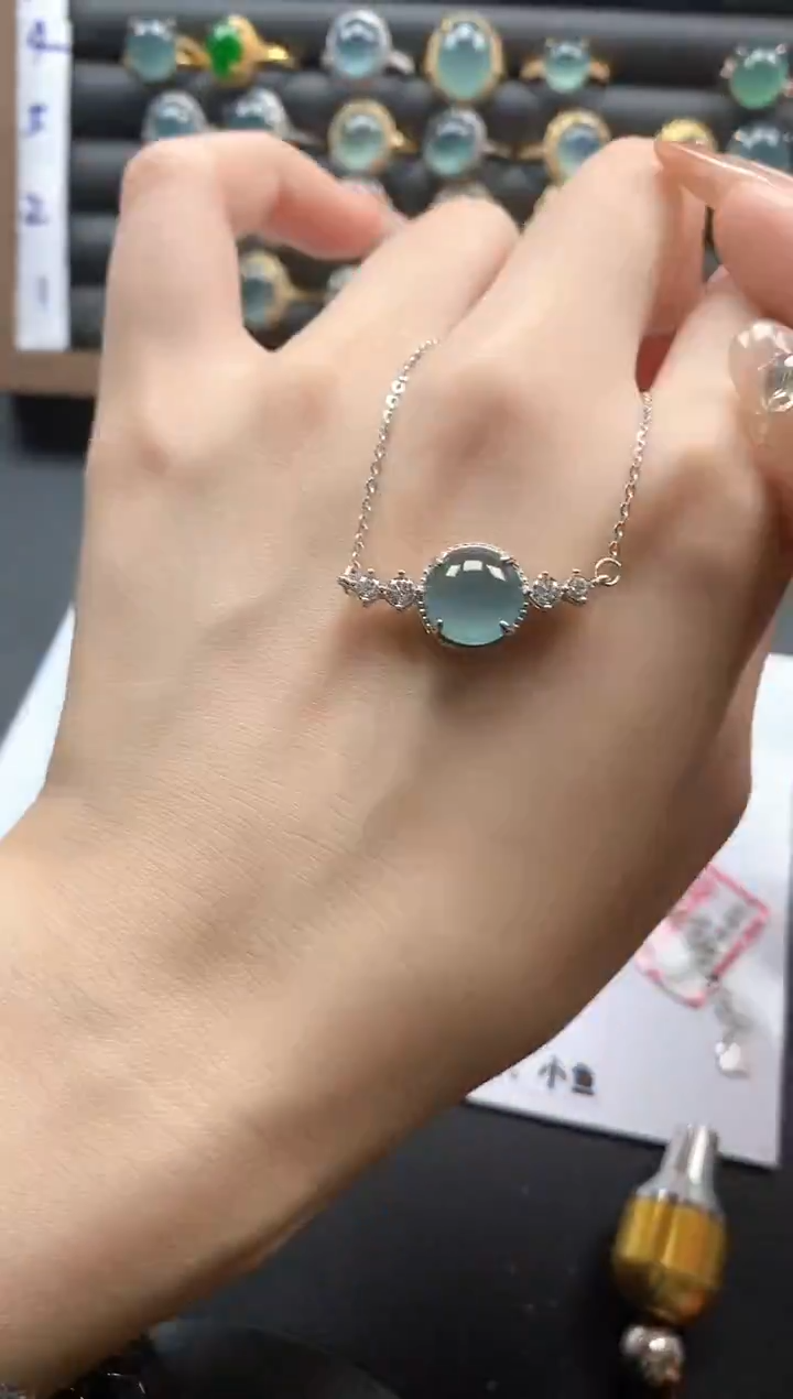 银S925镶嵌戒指翡翠51151