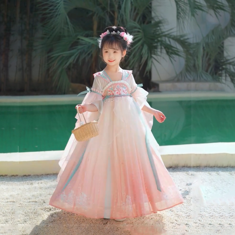女童汉服连衣裙儿童装公主裙夏季2025新款古装小女孩夏装古风裙子
