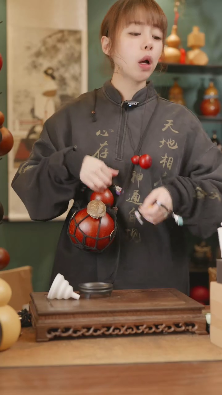 【闪购商品】226号精品天然大漆工艺防渗内胆酒葫芦~