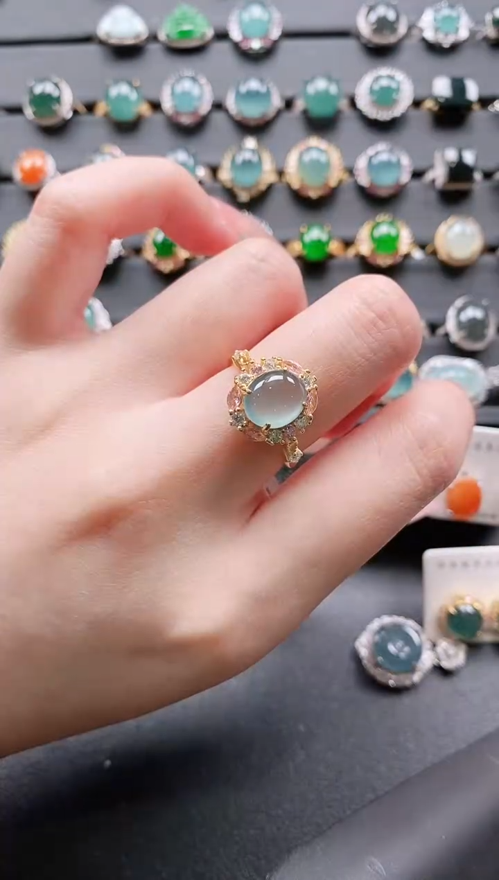 【闪购商品】翡翠戒指银S925镶嵌11111111