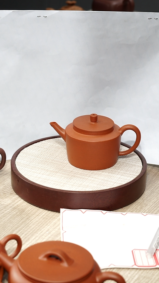 【闪购商品】紫砂茶壶黄龙山大红泥折肩宫灯壶
