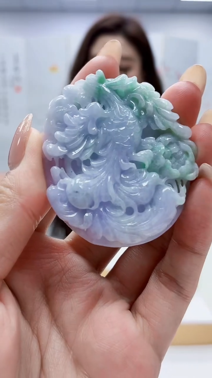 未镶嵌定制翡翠4829MM-毛货挂件29