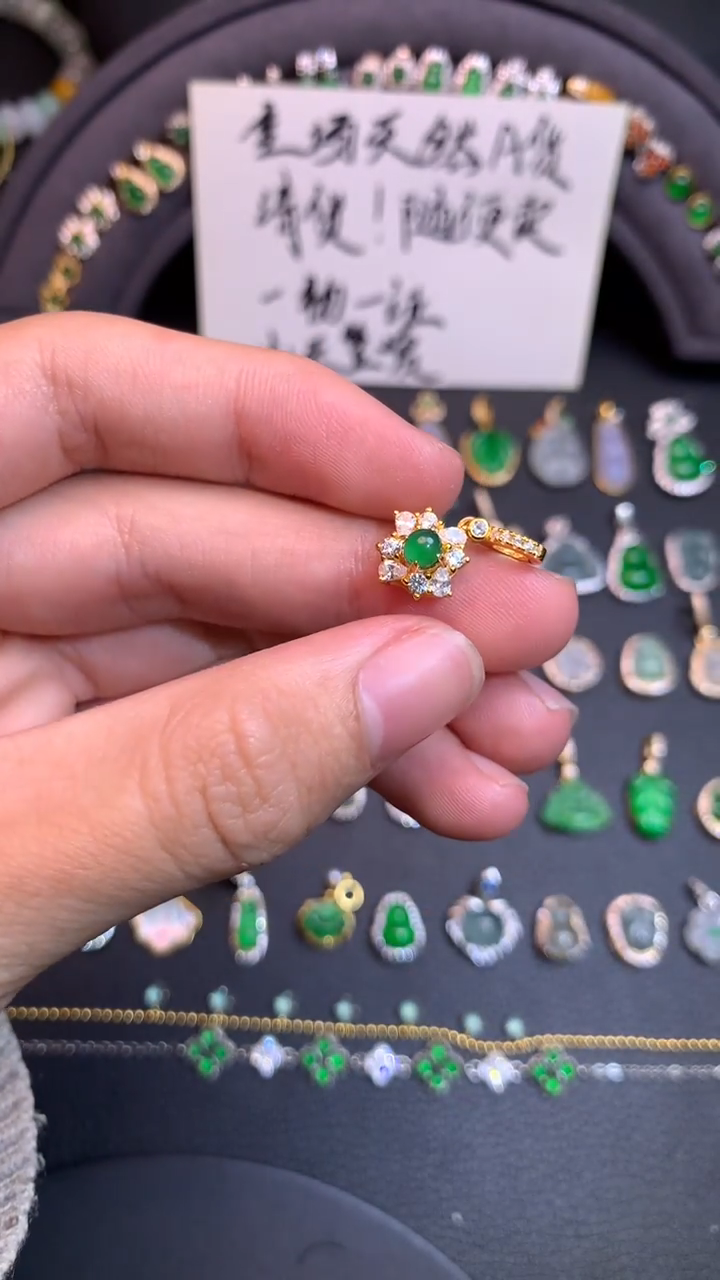 颈饰银S925镶嵌翡翠1