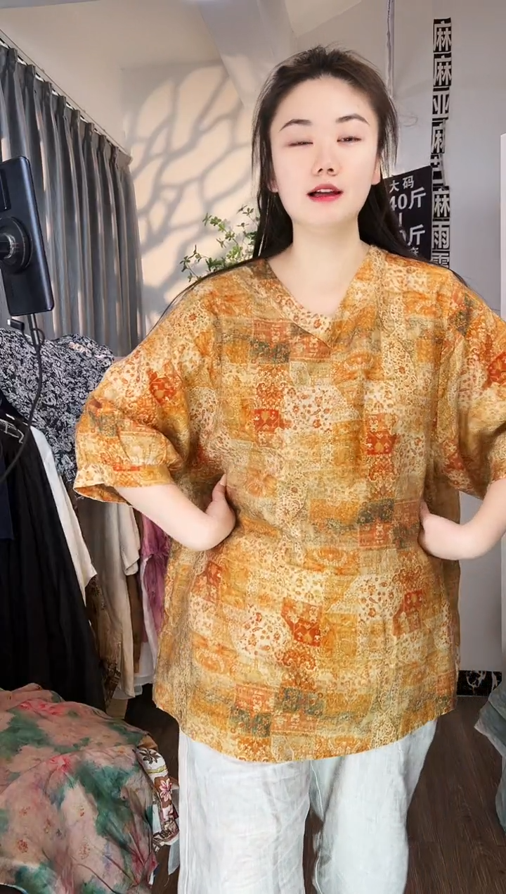 亚麻汉麻苎麻大码女装系列。140斤-250斤