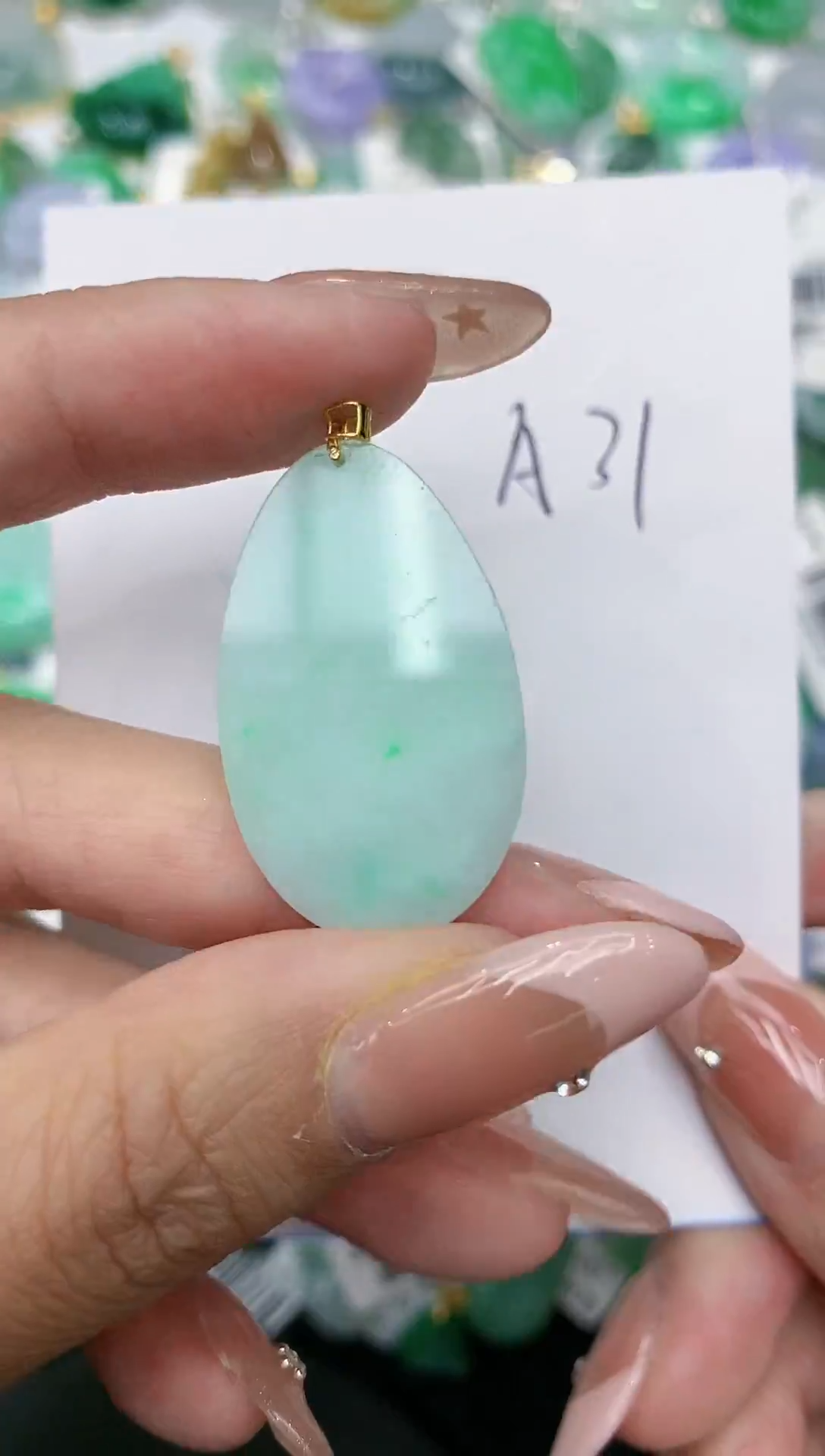 【闪购商品】翡翠颈饰18K金镶嵌111111111