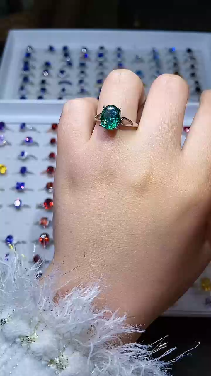 【闪购商品】碧玺戒指银S925镶嵌........