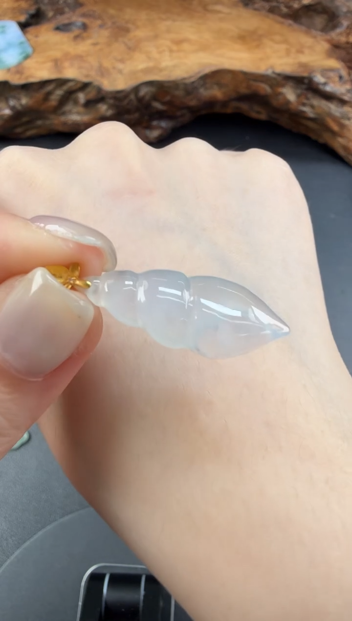 吊坠(不含链)18K金镶嵌翡翠翡翠饰品-94