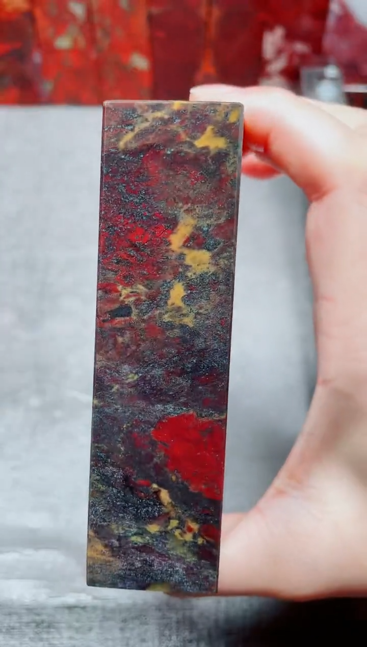 玉桂林鸡血玉素章3.0左右红10