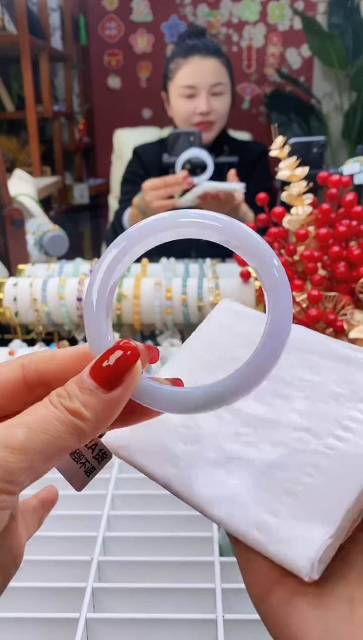 【闪购商品】翡翠手镯未镶嵌83冰紫5354/11.2*8.4