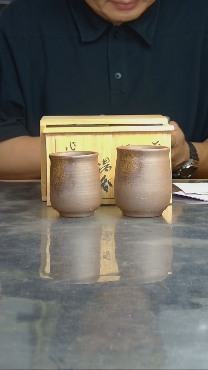 陶i****u日本原产备前烧对杯