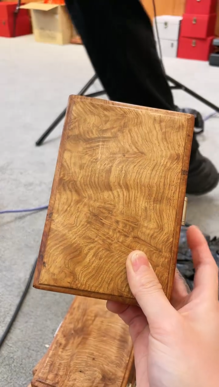 【闪购商品】大果紫檀（缅甸花梨）小水波首饰盒单只 默认发货