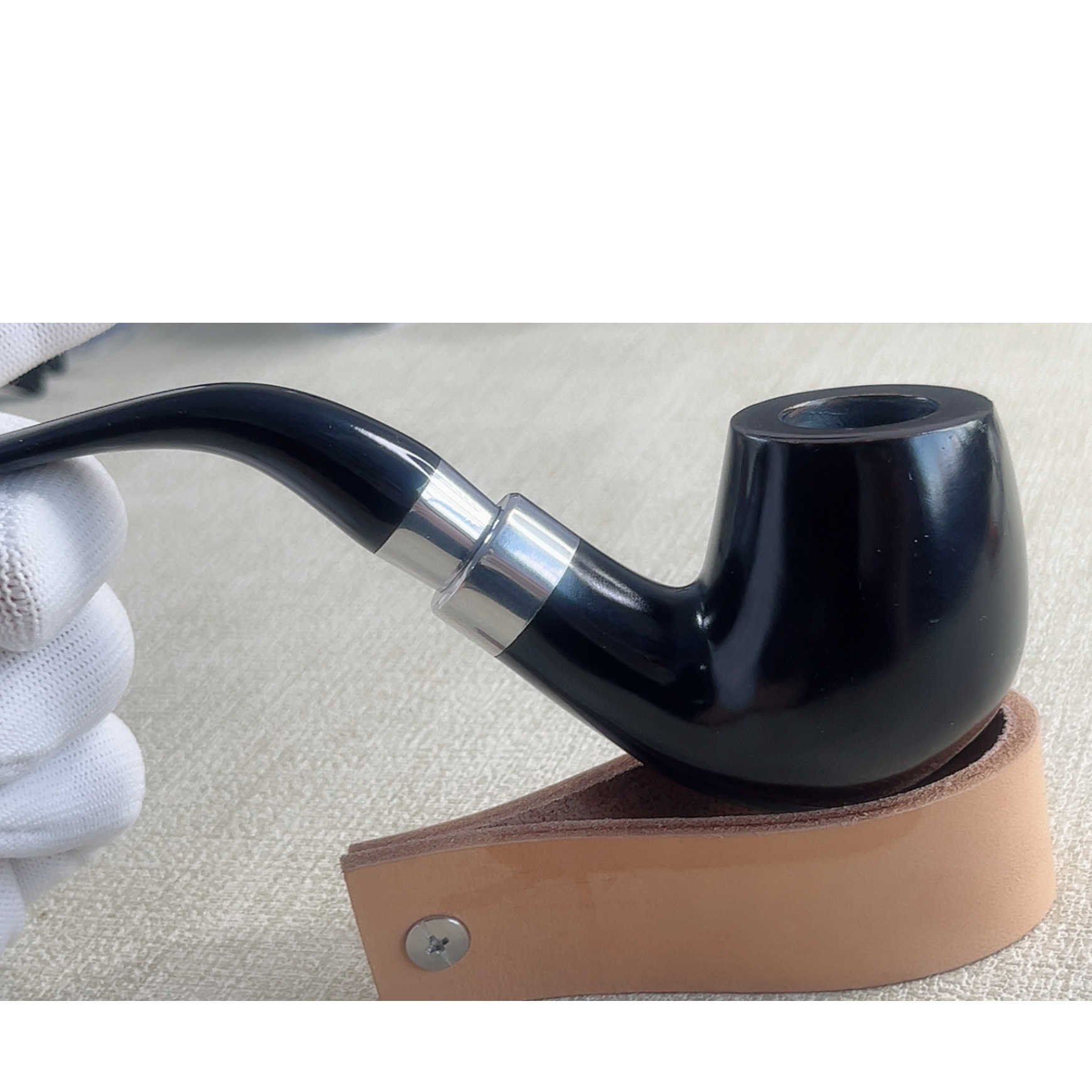 石楠木经典福尔摩斯弯双银色装饰圈9mm