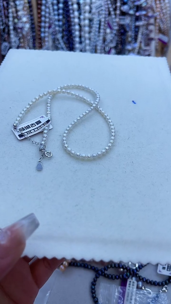 【闪购商品】淡水珍珠项链银S925镶嵌795