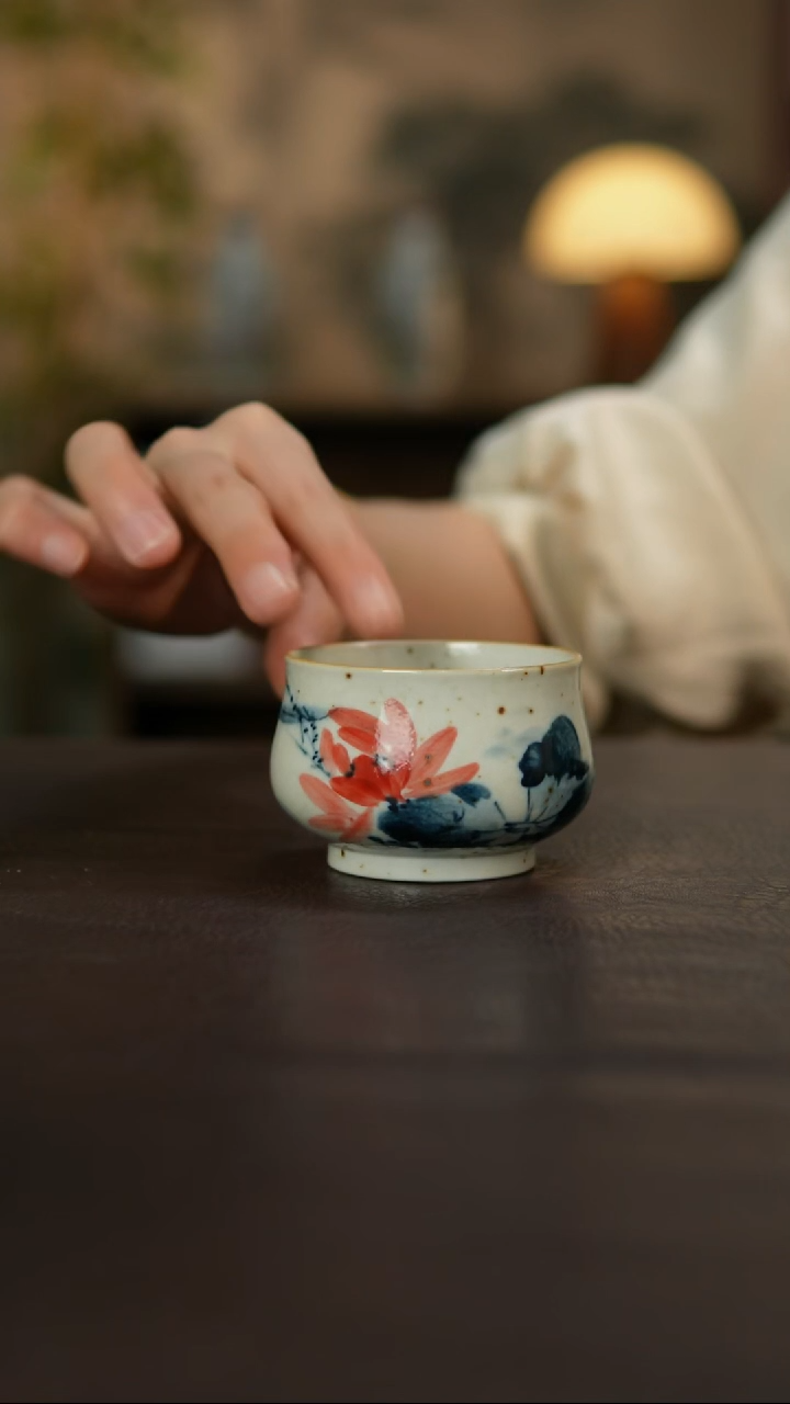 杯景德镇陶瓷杯碗柴烧多人
