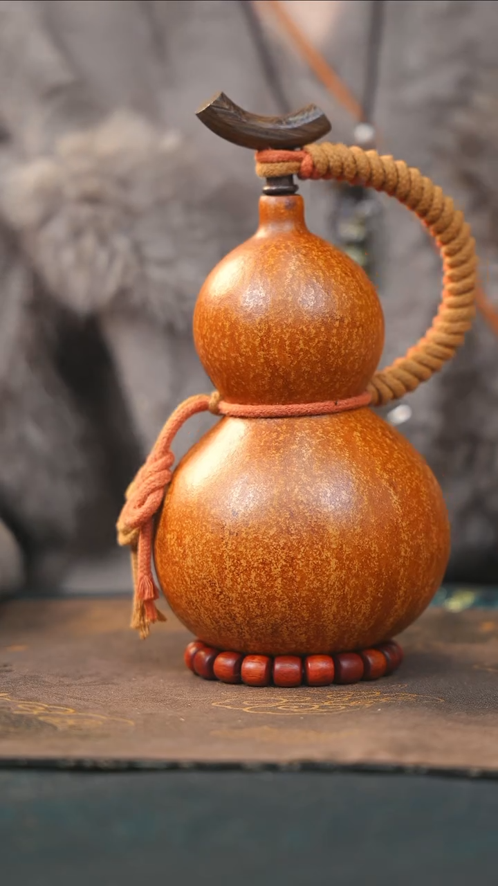 【闪购商品】RI256大漆酒葫芦不包手串及旋转底座