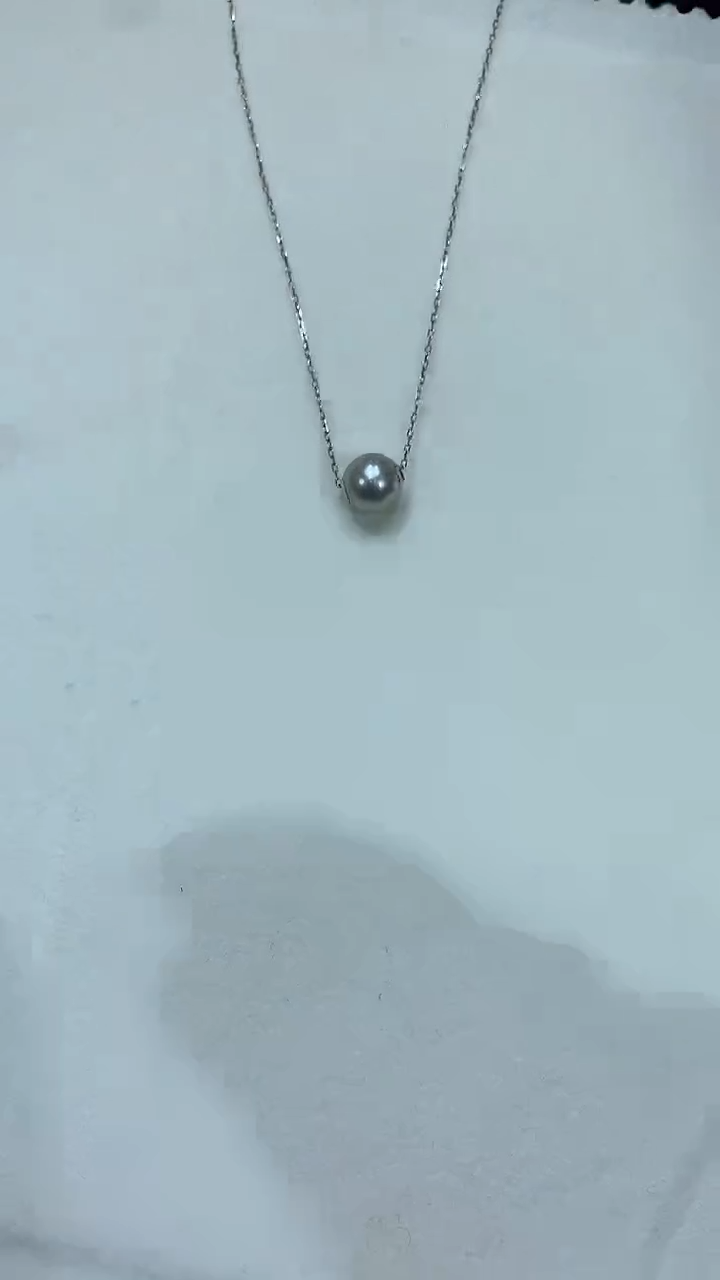 【闪购商品】海水珍珠项链18K金镶嵌珍珠项链ZZJ