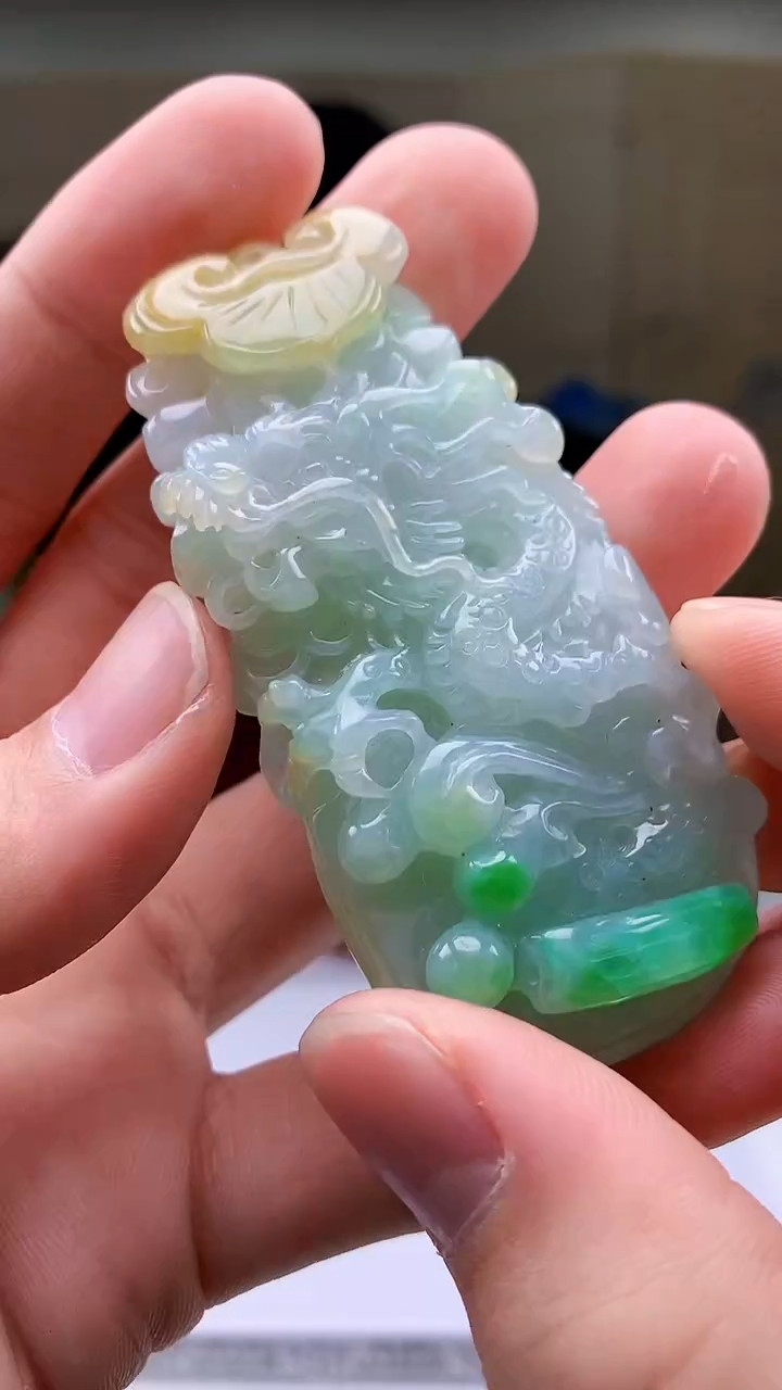 【闪购商品】定制翡翠未镶嵌4969bb-毛货挂件164