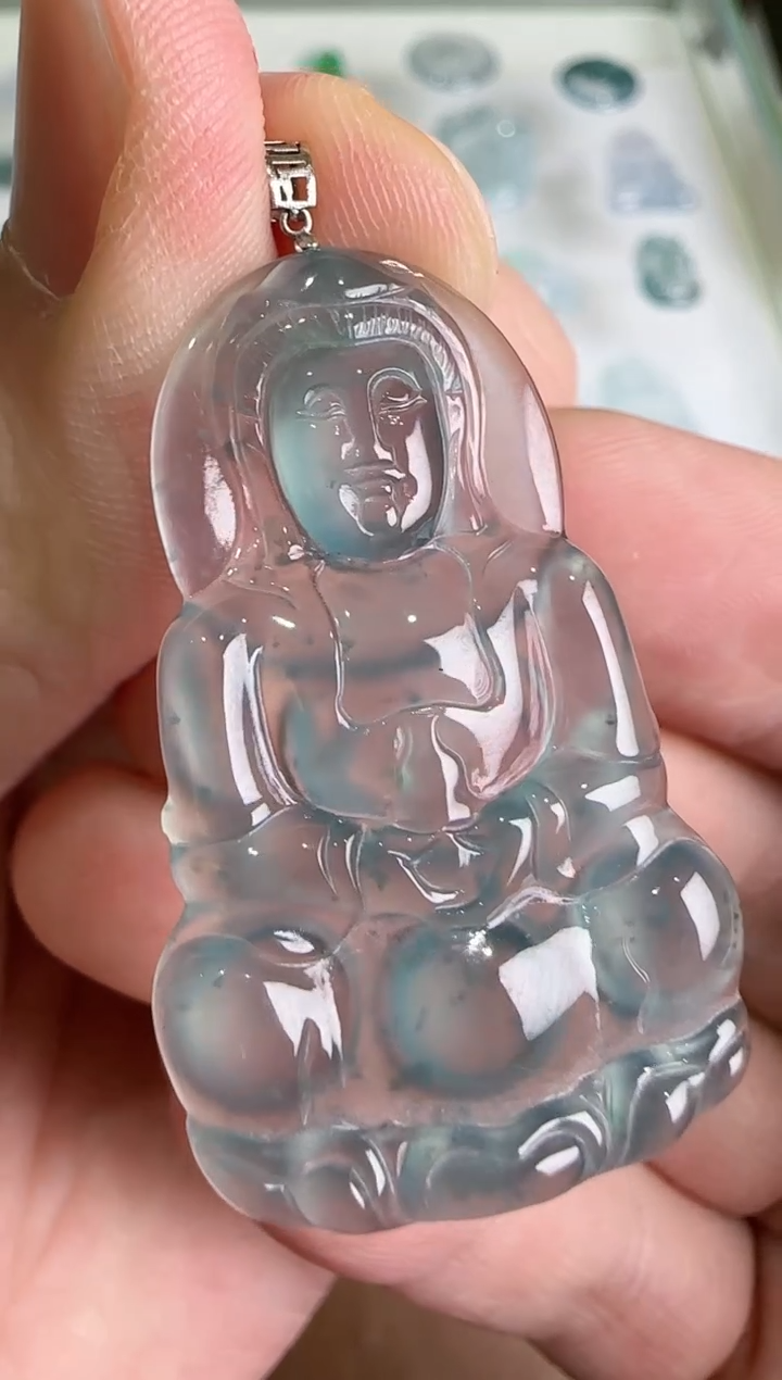 【闪购商品】翡翠吊坠(不含链)18K金镶嵌··