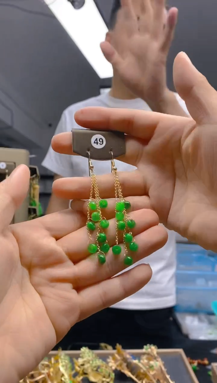 【闪购商品】翡翠耳饰合金293翡翠耳钩