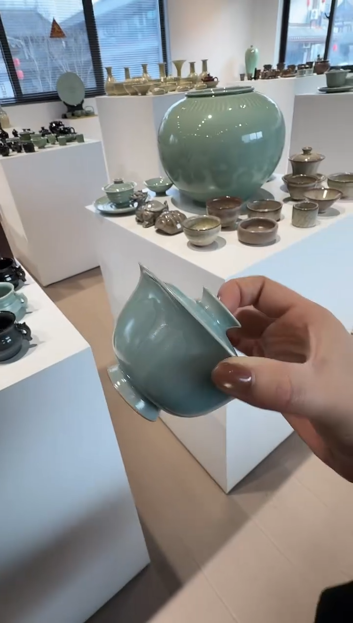 青瓷手工茶器包邮