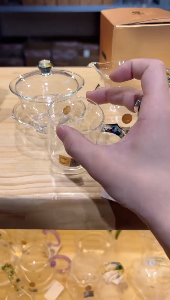 禾器-沁莲盖碗-迷翠+浮莲-迷翠+隆杯迷翠1+