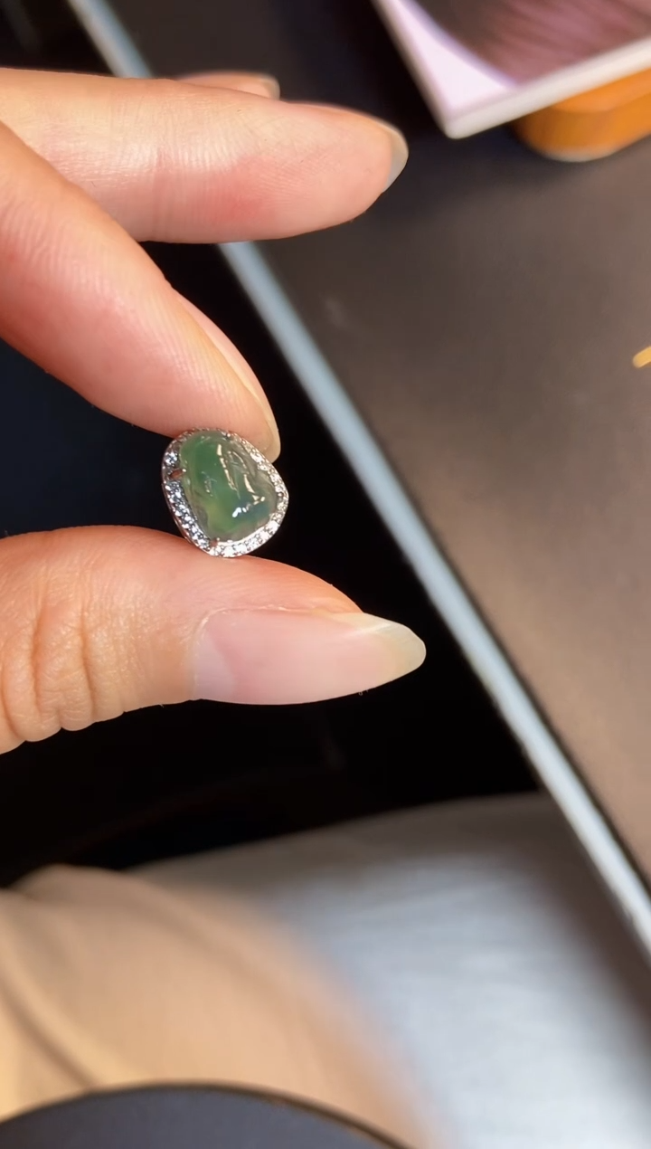 吊坠(不含链)银S925镶嵌翡翠1