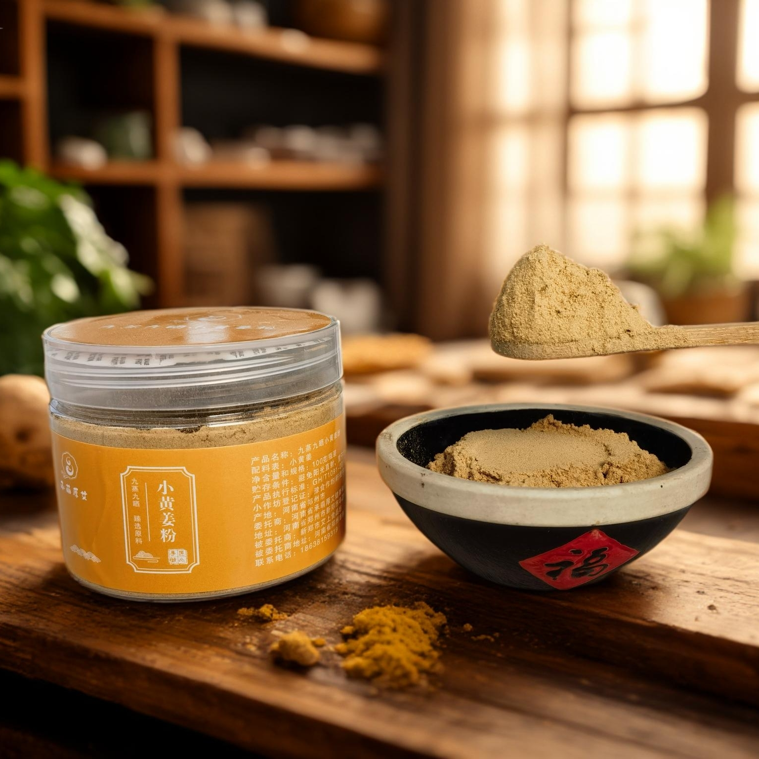 古法炮制小黄姜粉{自然晾晒}