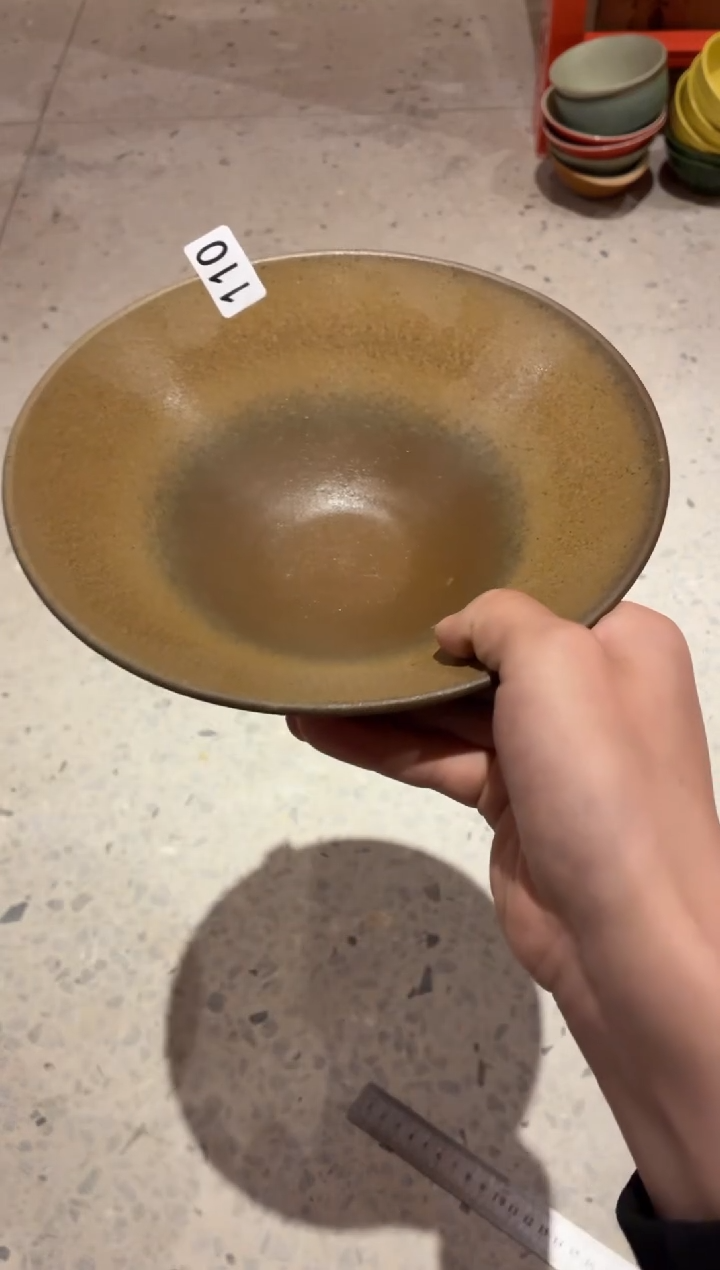 瓷片杨*110棕咖斗碗1个