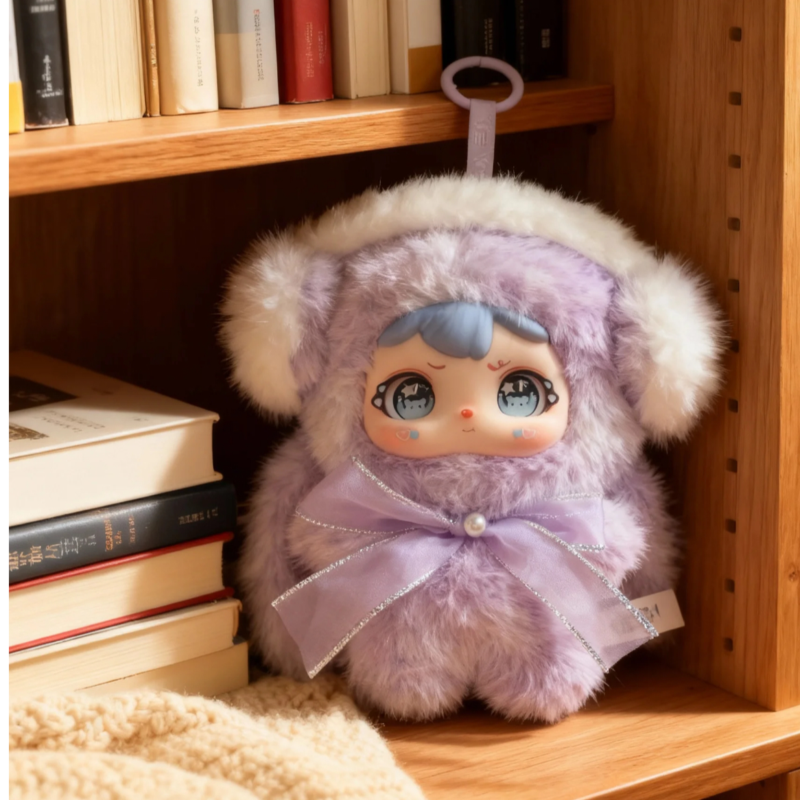 甜宝妹紫色扎染兔子200体包包挂件毛绒玩偶挂件生日礼物