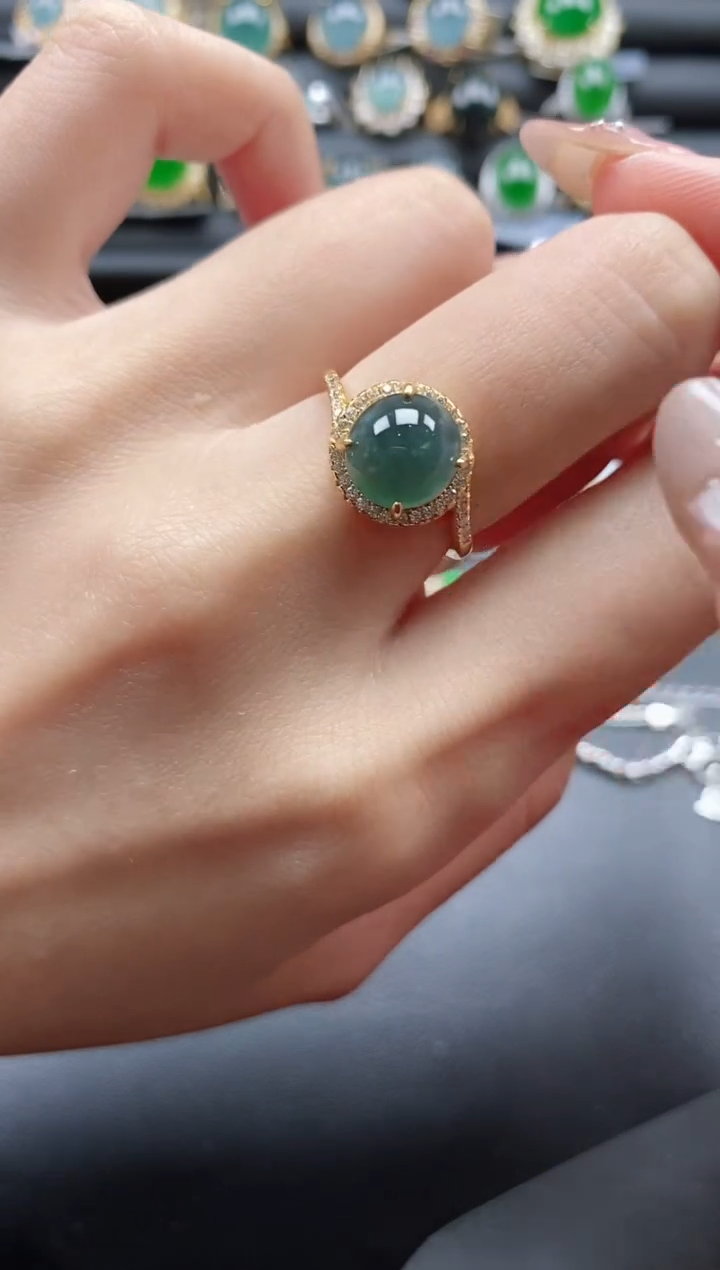 【闪购商品】翡翠戒指银S925镶嵌1111