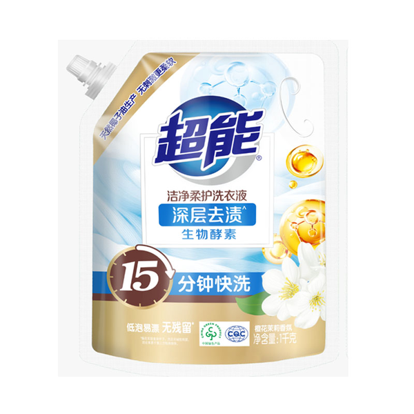 超能洁净柔护洗衣液(鲜艳亮丽) 1kg