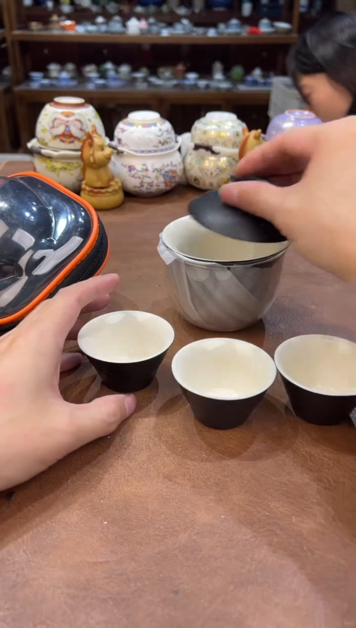 真的很便宜会开片的旅行茶具