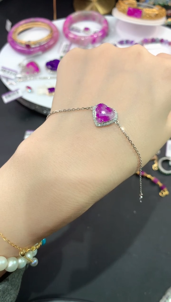 苏纪石（舒俱来）18K金镶嵌.A****?手链