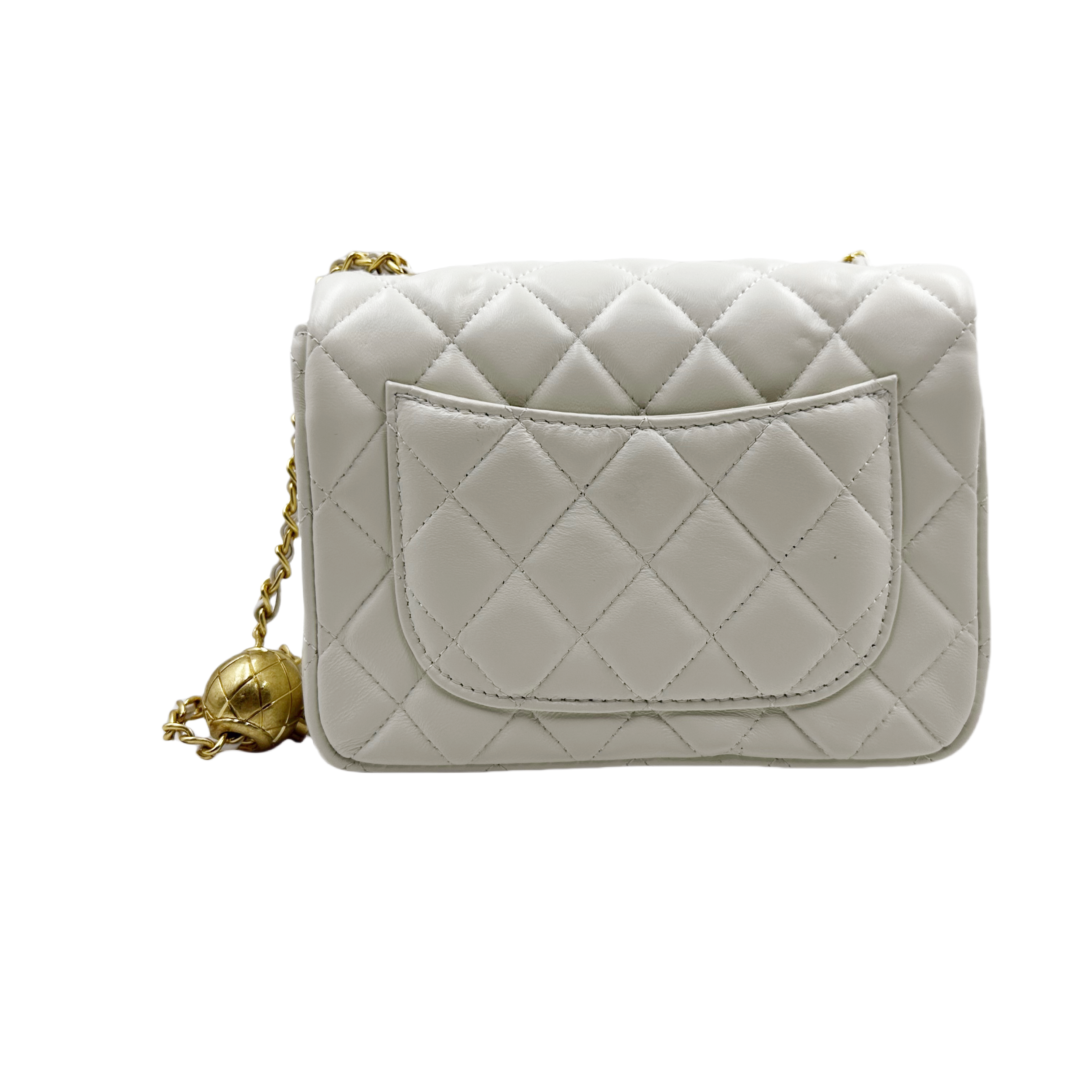 LQ-25年【新款小香风】珍珠链菱格-白色17cm-10700