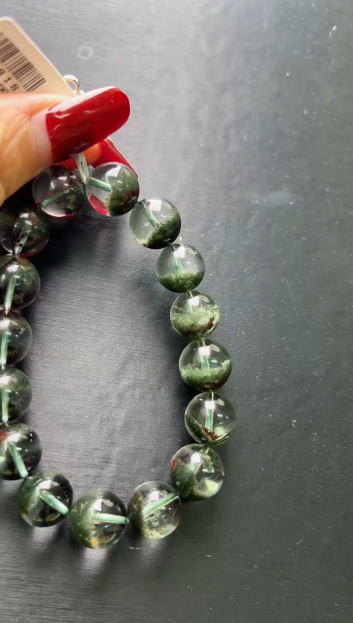 【闪购商品】水晶手串未镶嵌绿幽灵手串12m+ JP38188
