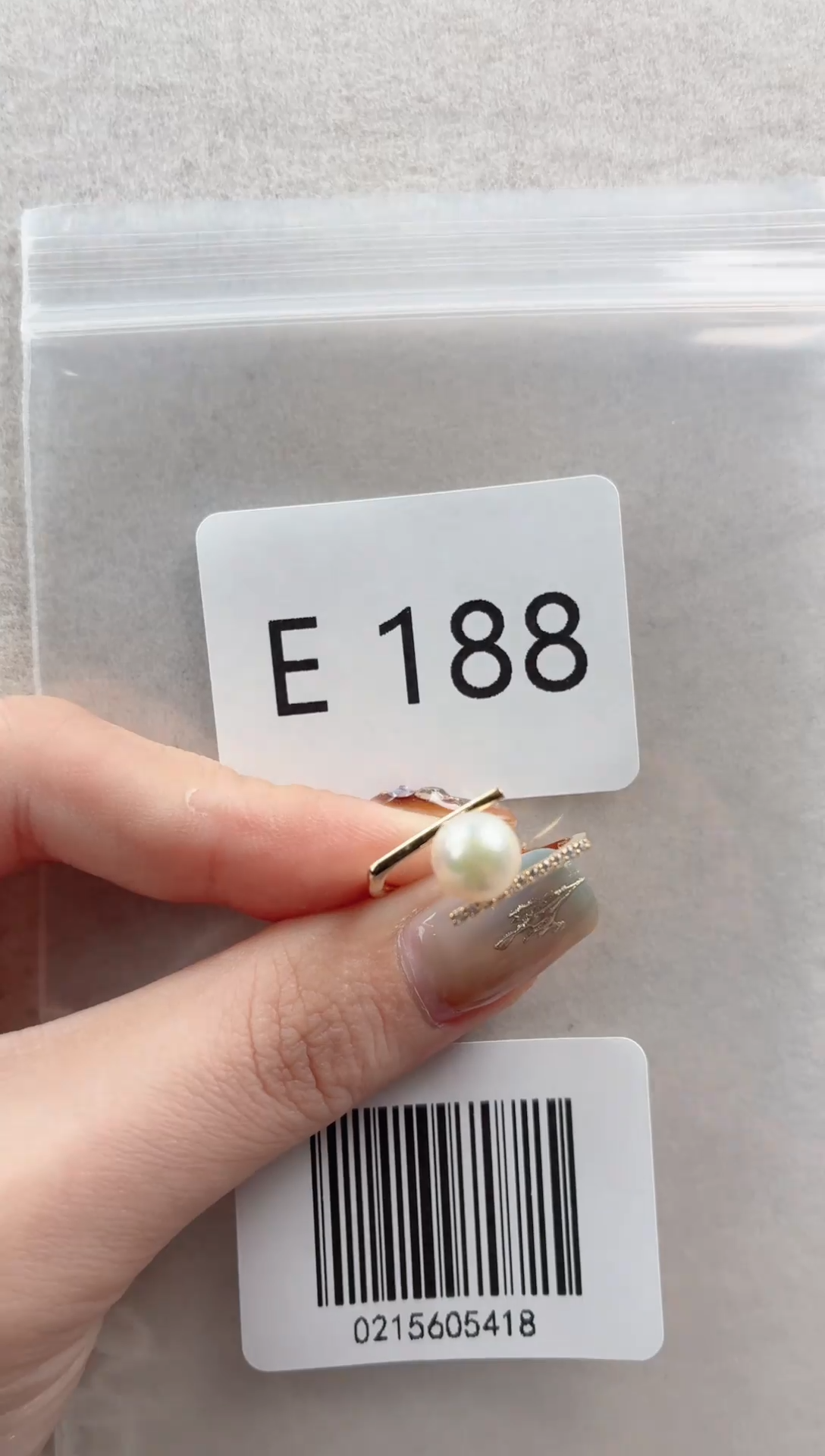 银S925镶嵌戒指海水珍珠E188