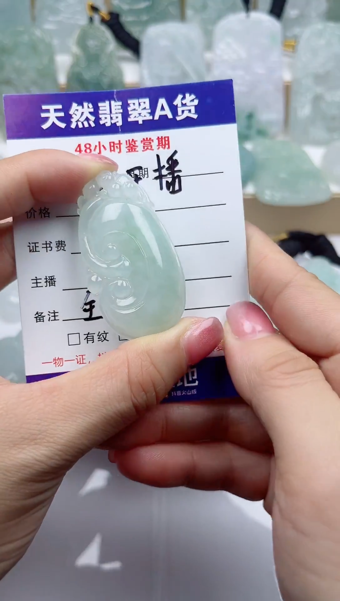颈饰未镶嵌翡翠  