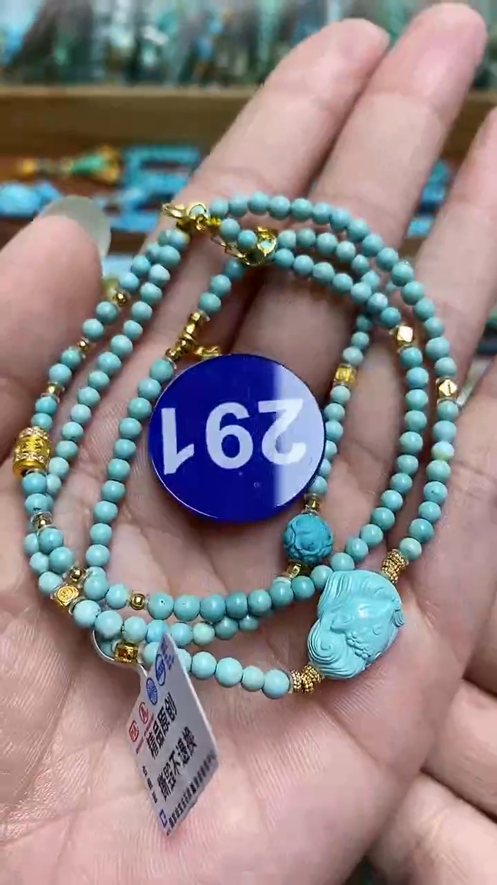 【闪购商品】绿松石项链银S925镶嵌291