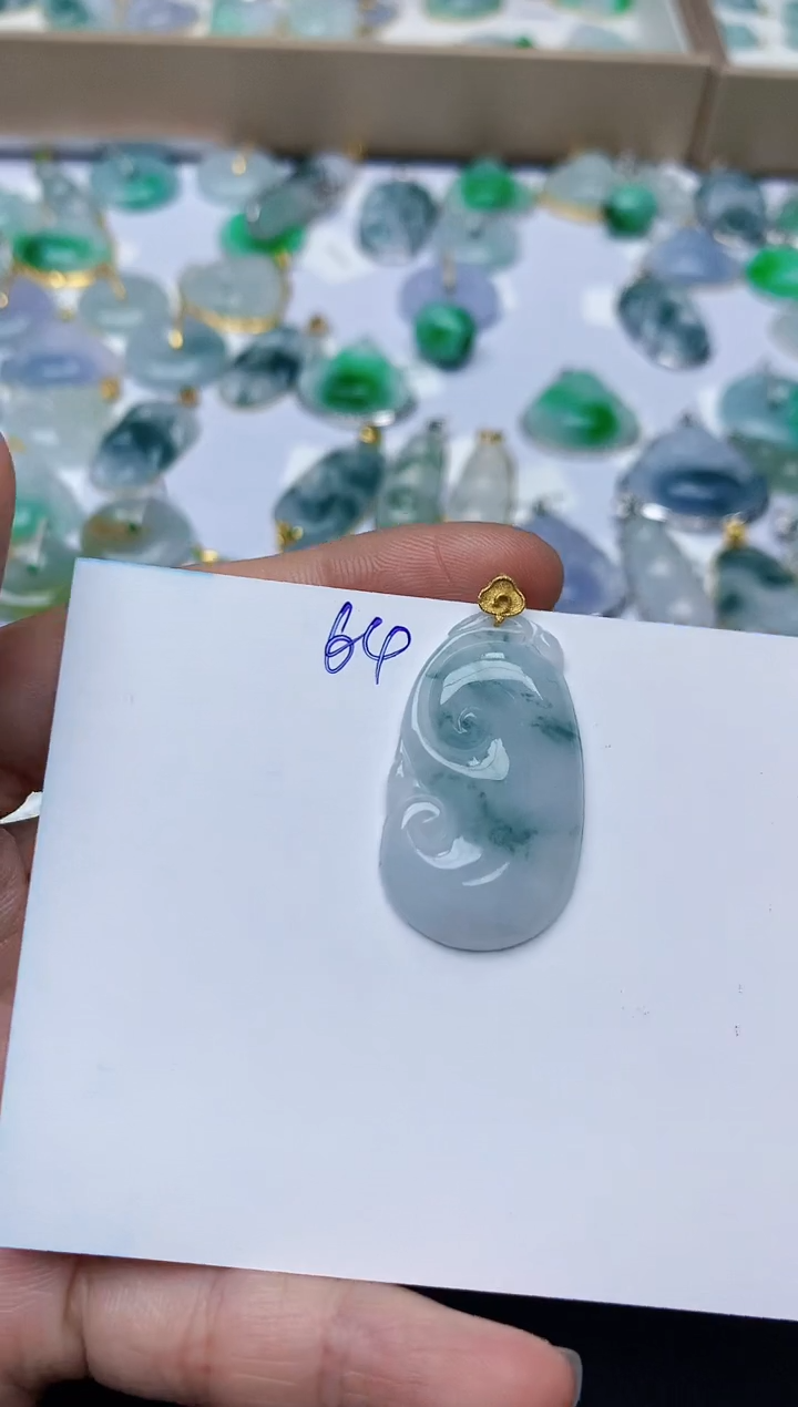 【闪购商品】翡翠颈饰18K金镶嵌天然翡翠A货