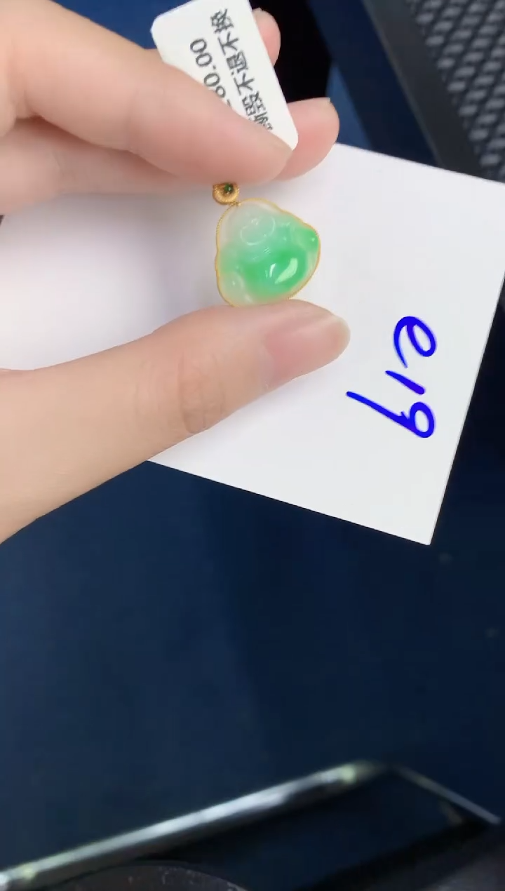 【闪购商品】翡翠颈饰18K金镶嵌000000000