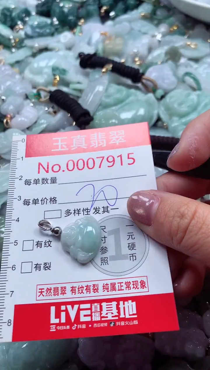 吊坠(不含链)未镶嵌翡翠7915