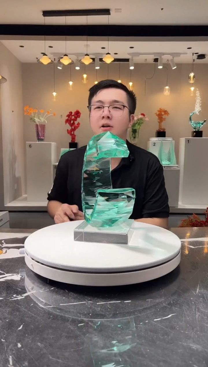 摆件巴比特美学-湖水绿光影之环C型
