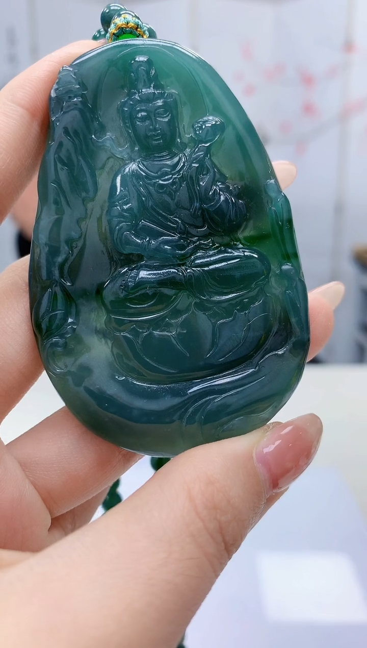 【闪购商品】定制翡翠未镶嵌5152jw-毛货挂件64赠珠链