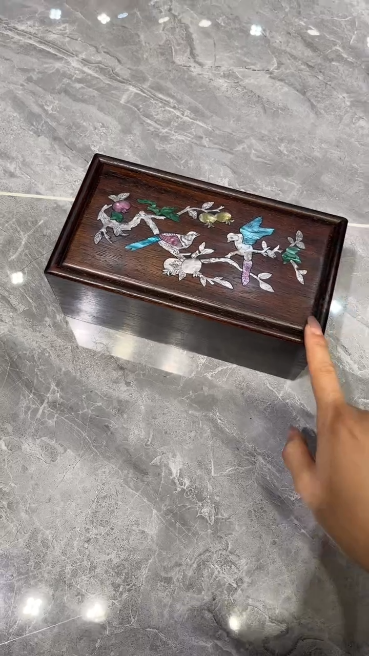 木鸟踏花枝大抽拉盒